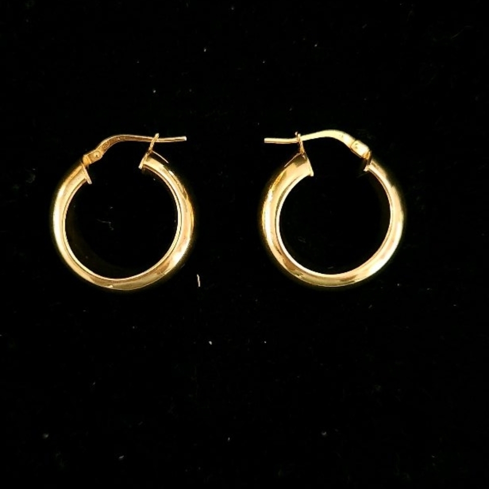 Classic Hollow Hoop Gold over Sterling Earrings